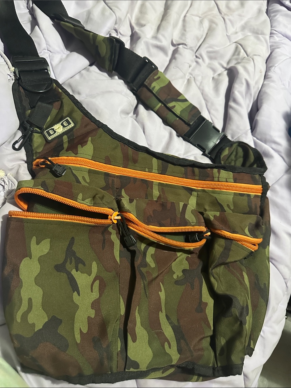 Diaper Dude Camo Men Crossbody Multi pocket Diaper Bag